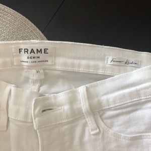 White Frame Forever Karlie white skinny jeans 31